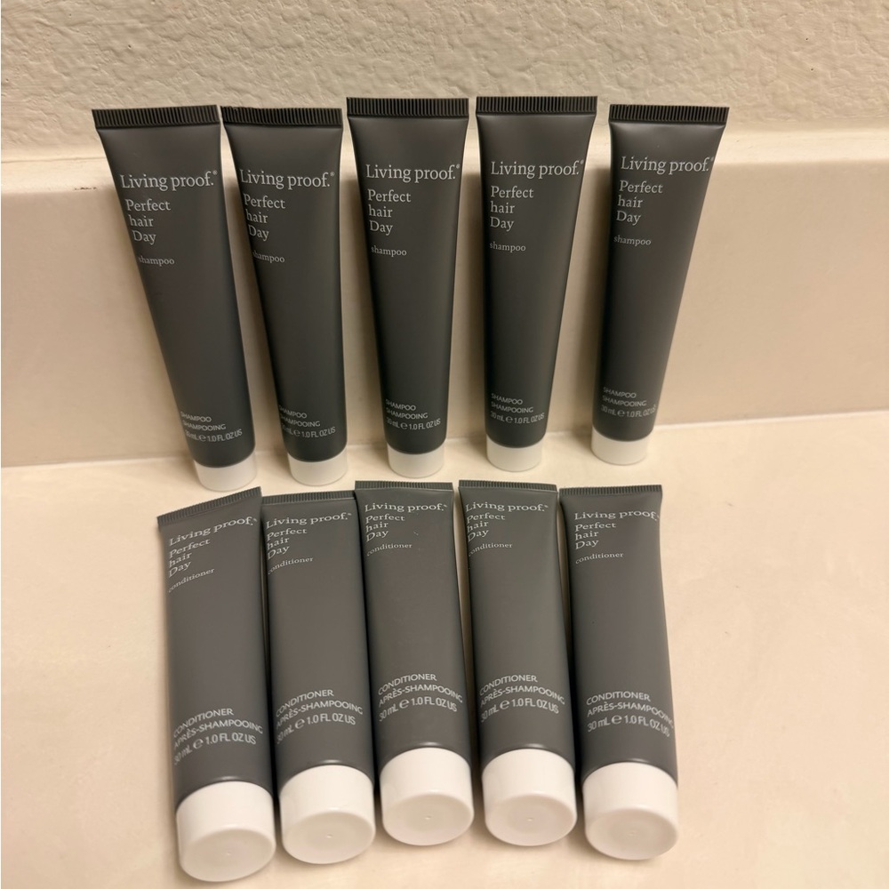 Living Proof Perfect Hair Day Shampoo & Conditioner Travel Size Lot 10 Mini 30ml